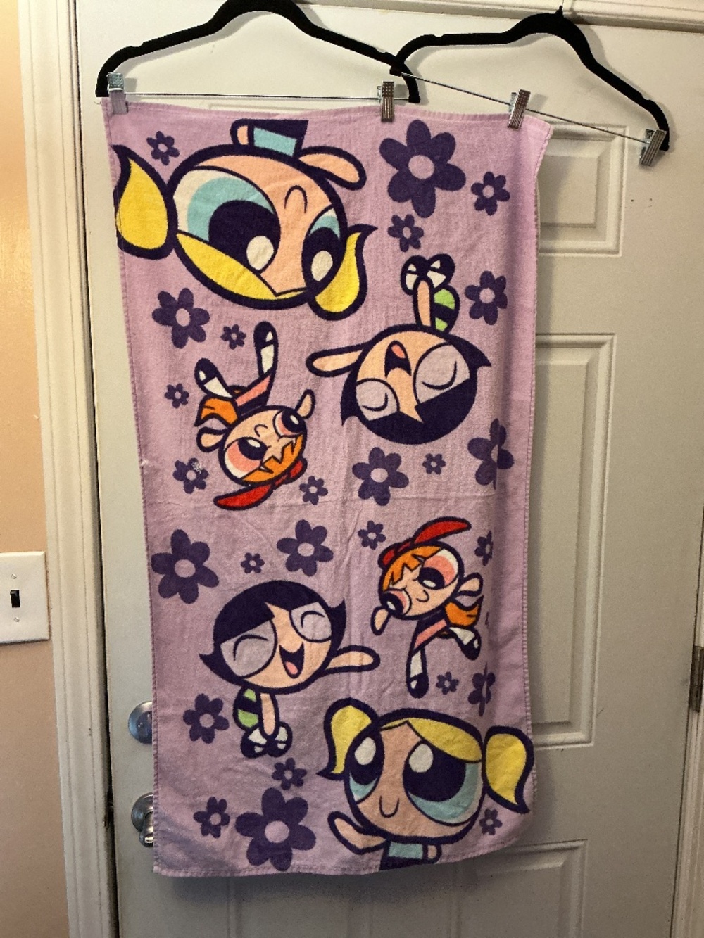 Vintage 2000 Y2K PowerPuff Girls Beach Towel Cartoon Network Girl Power!